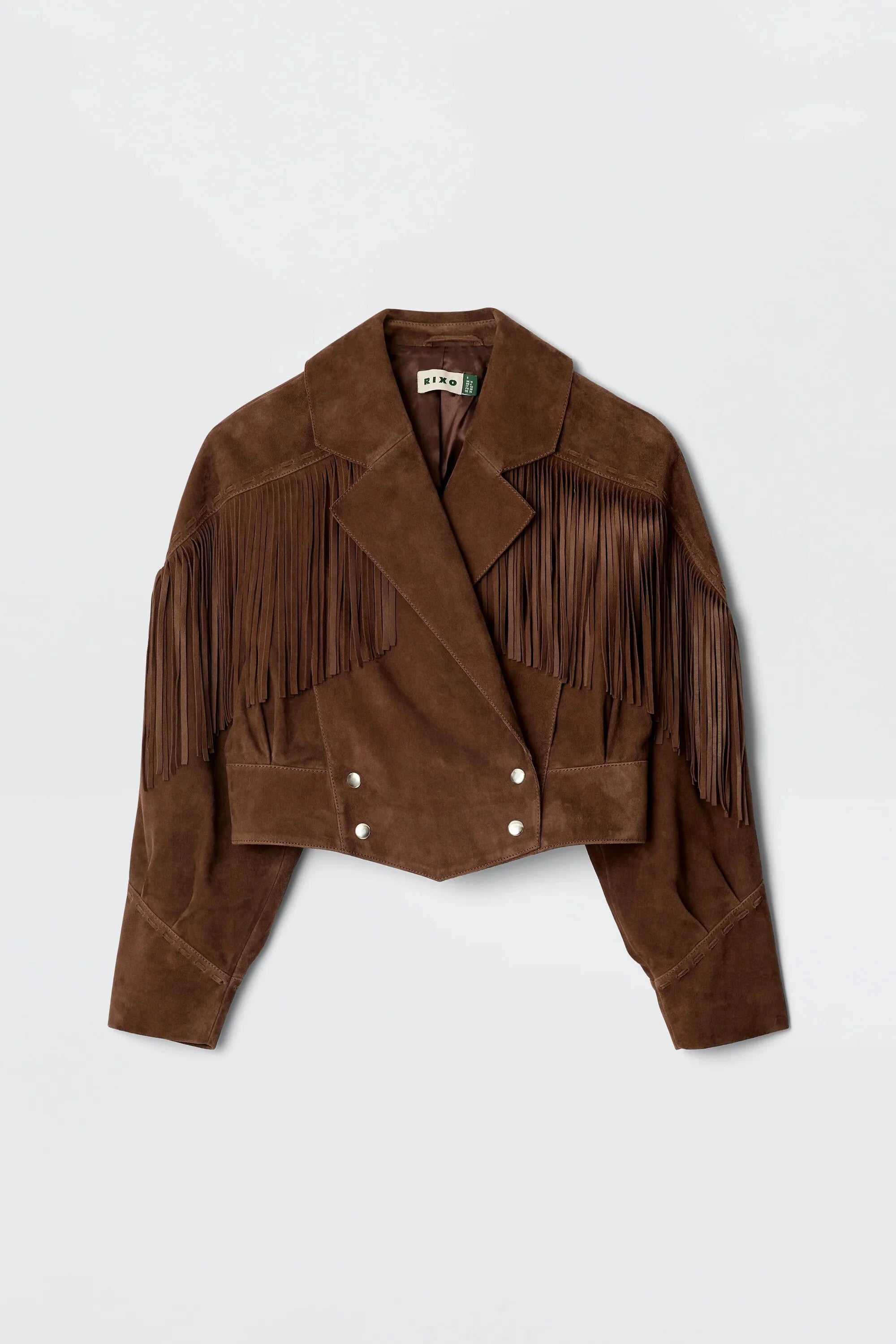 RIXO Darragh Jacket in Brown