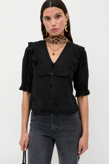 RIXO Ellery Top - Black