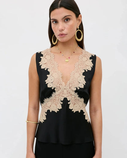 RIXO Emmie Top - Black