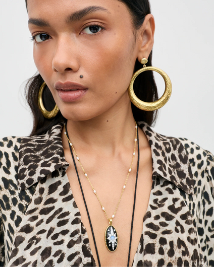 RIXO Andi Necklace  - Black