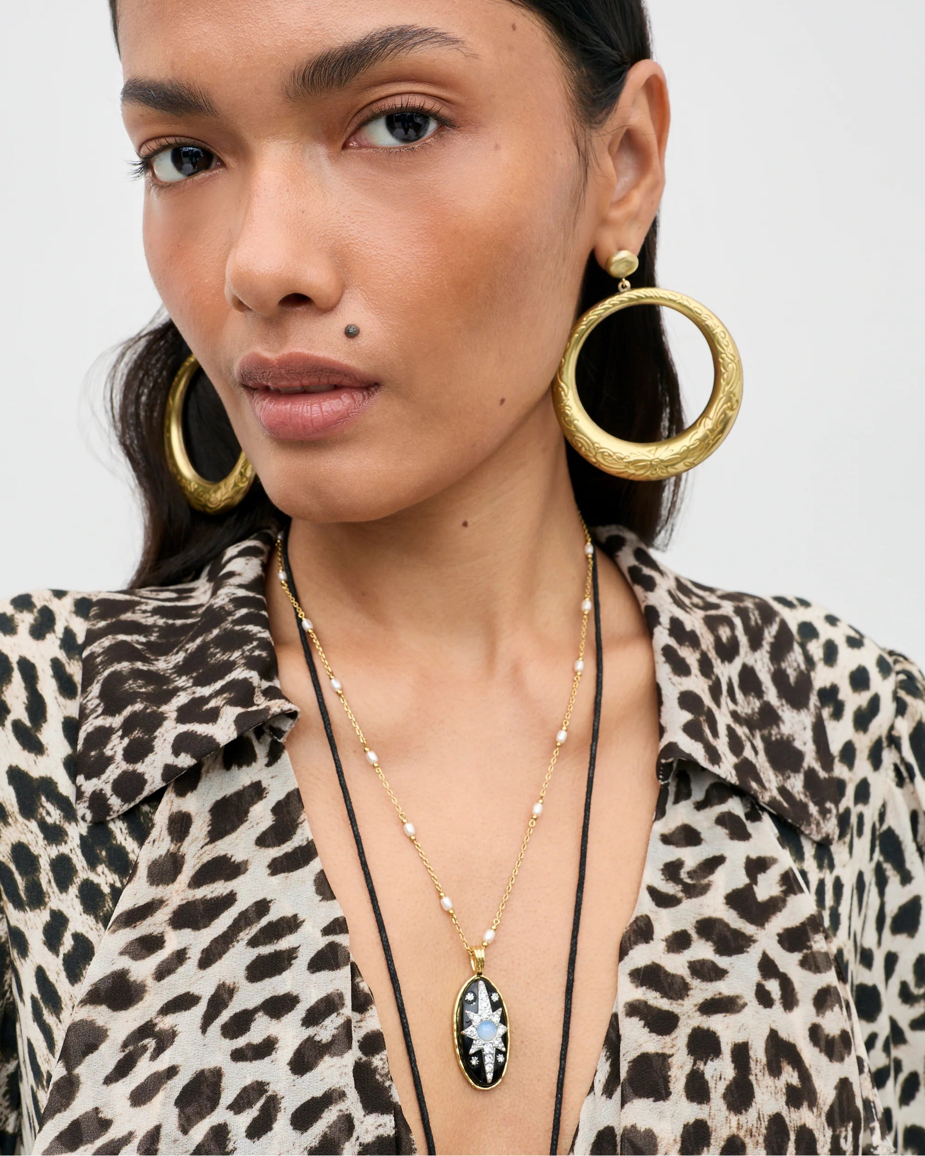 RIXO Andi Necklace  - Black