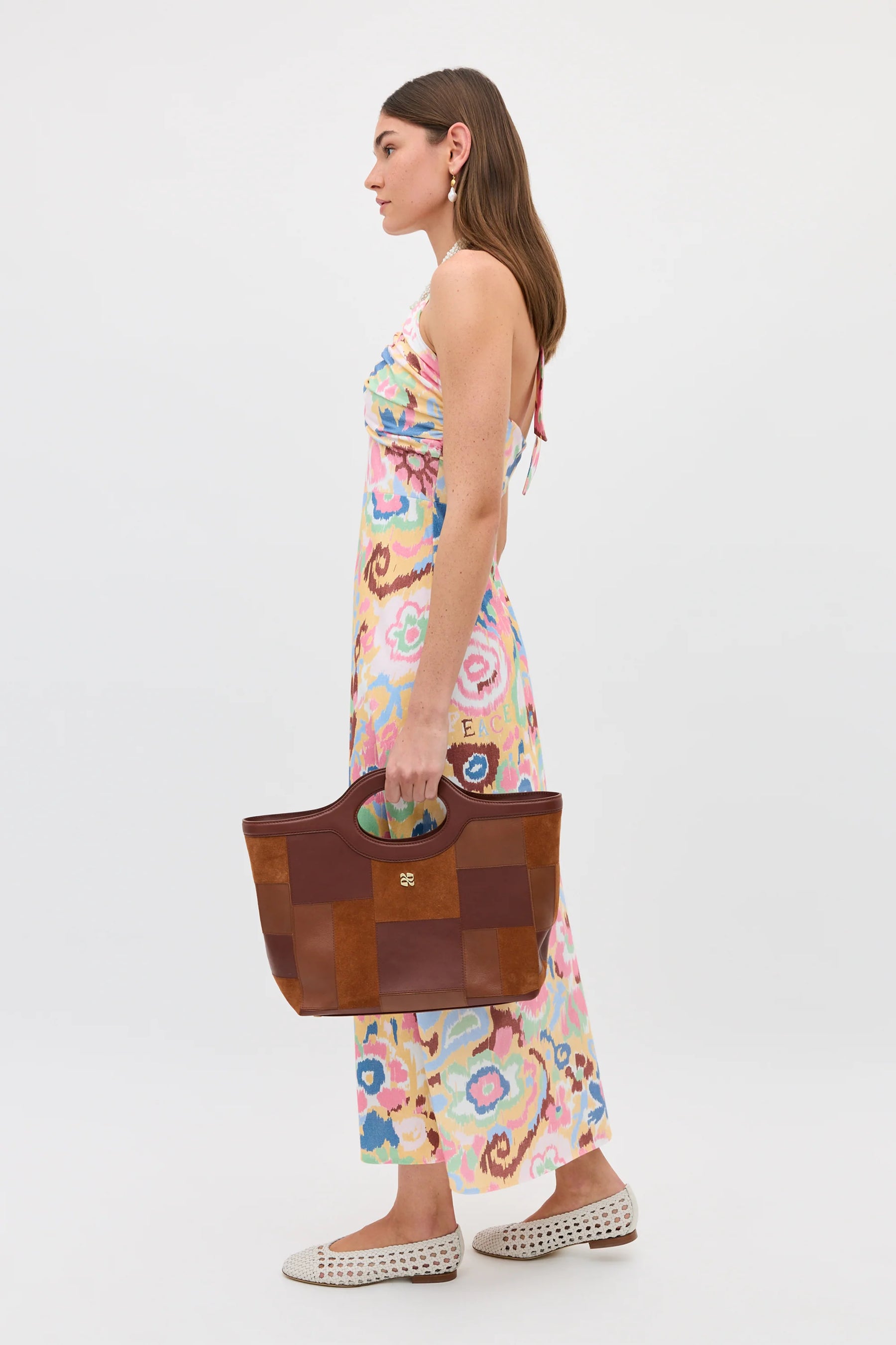 RIXO Ilyana Dress in Ikat Bloom Yellow