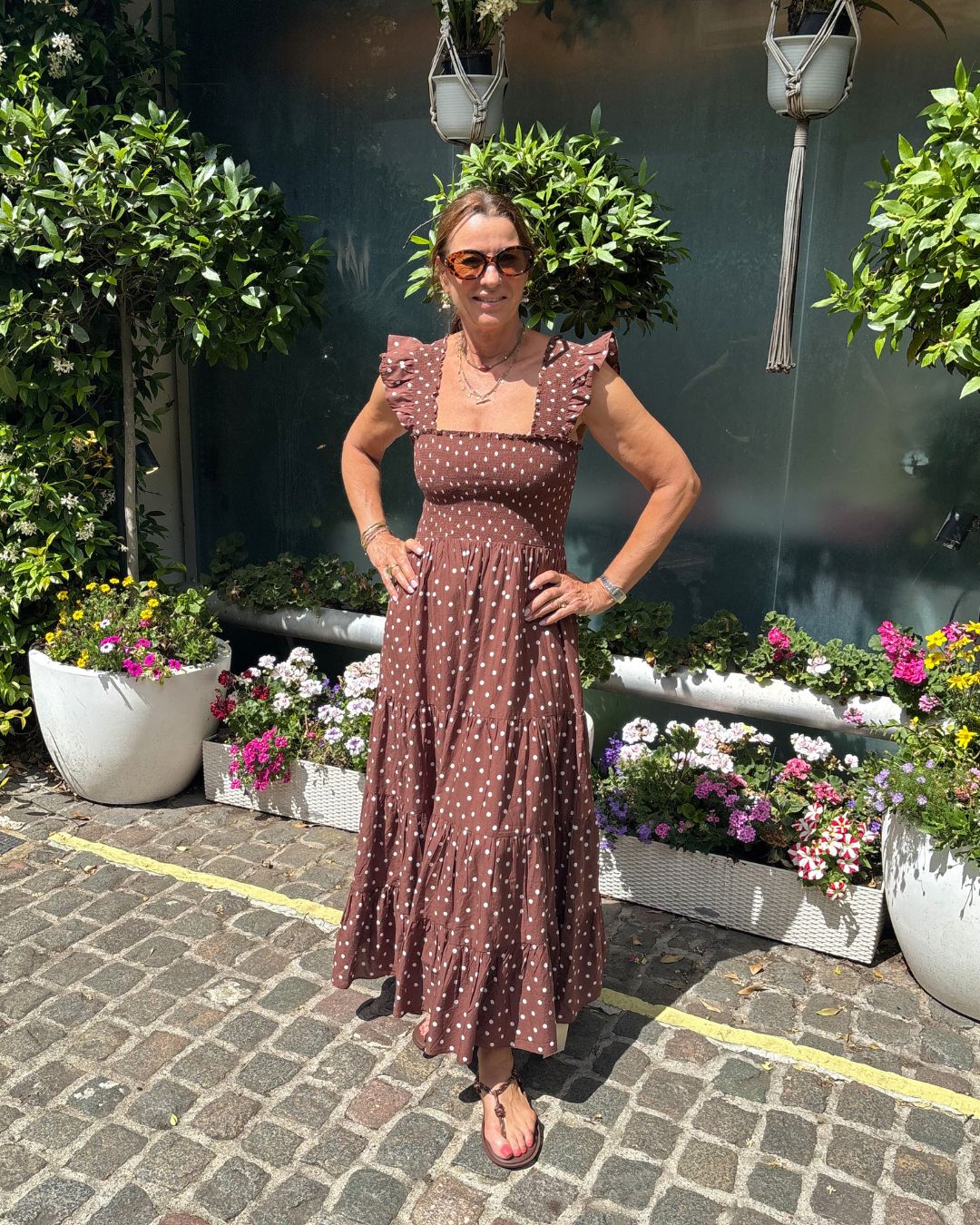 rixo polka dot dress brown Kendall Midi in Layla – Shop Anna – shopatanna Size:8/M The Kendall Midi Dress SUIT SHIRTS Strapless Short A-Line Homecoming