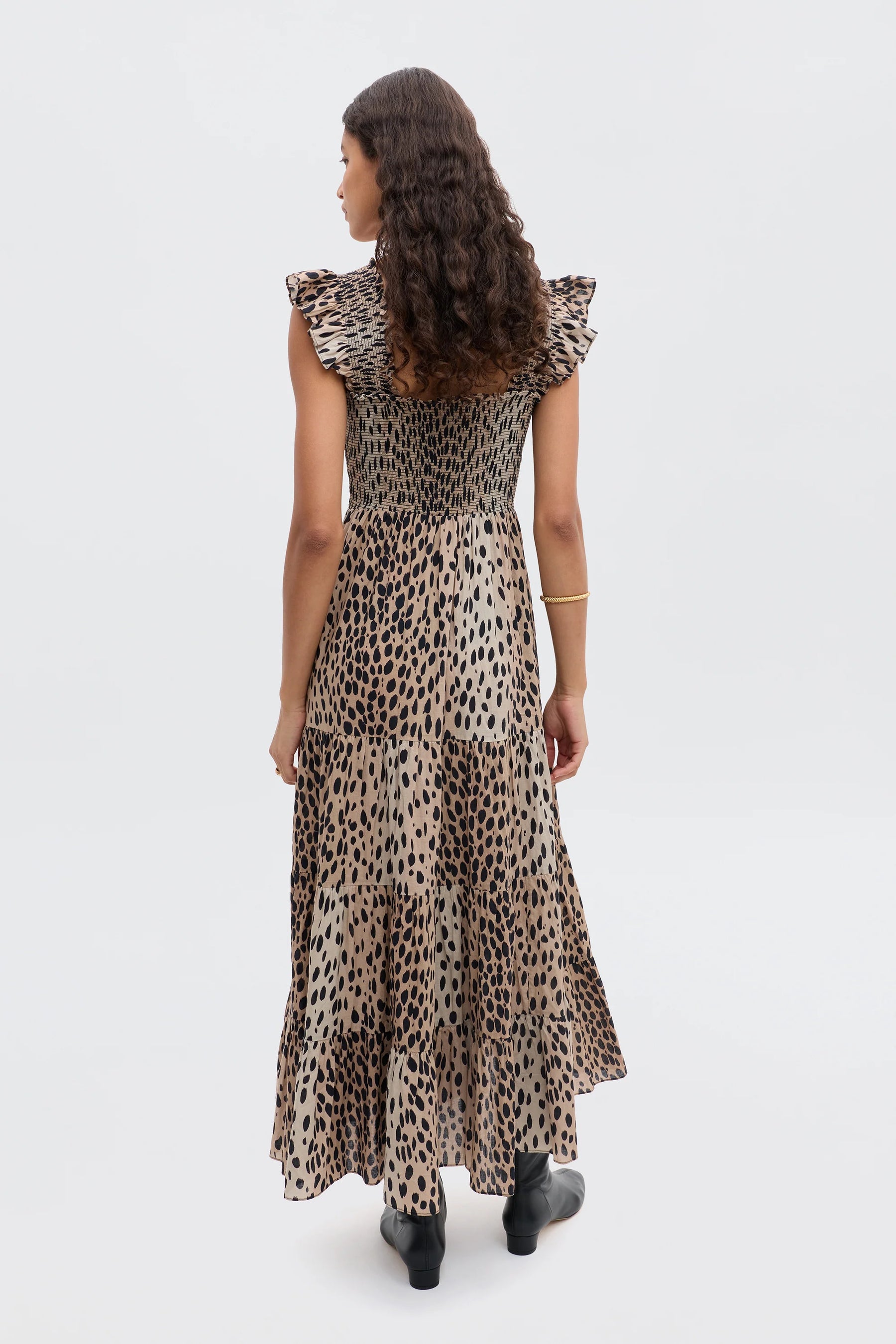 RIXO Kendall Dress in Antelope Spot Black