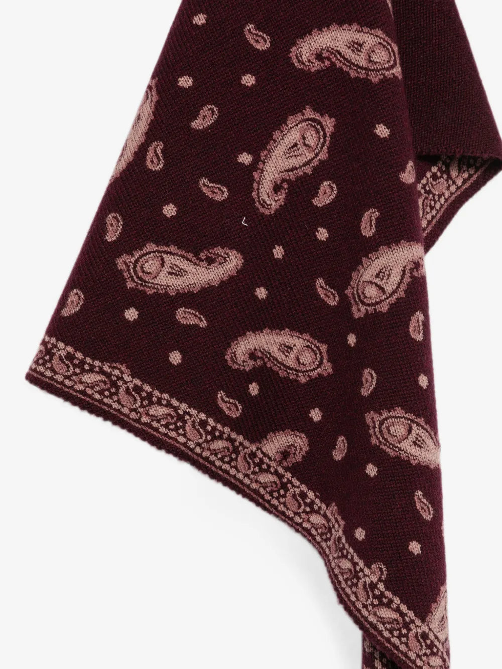 RIXO Lianora Scarf - Daisy Paisley Knit Oxblood