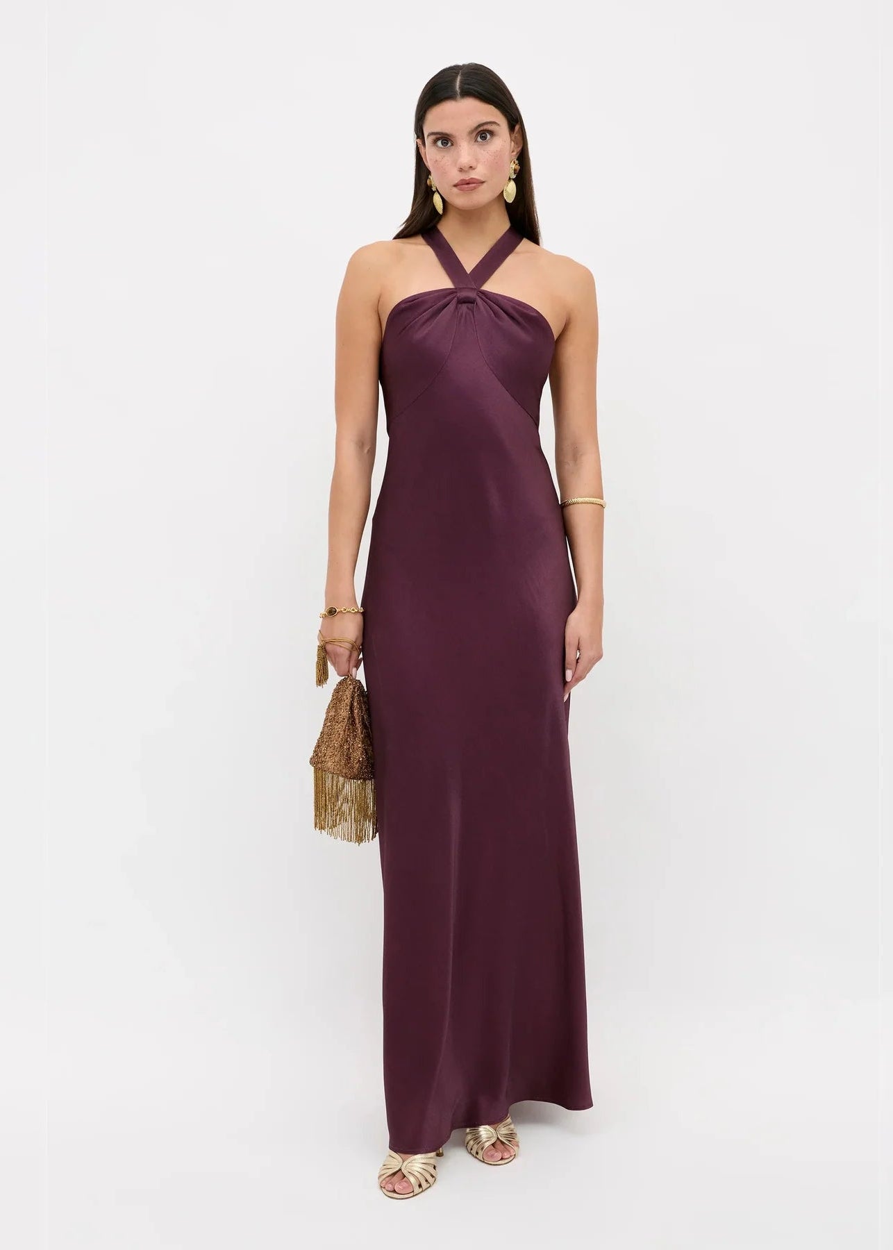 RIXO Losanna Dress - Wine