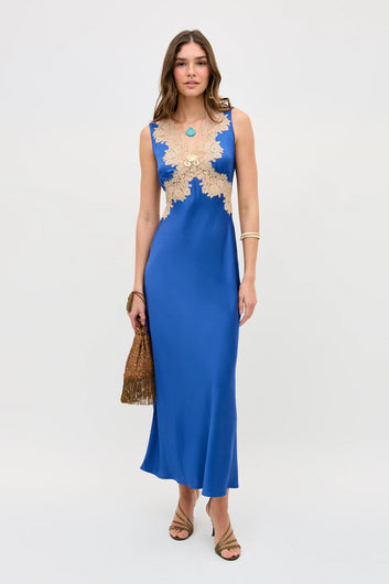 RIXO Lysandra Dress in Iris Blue