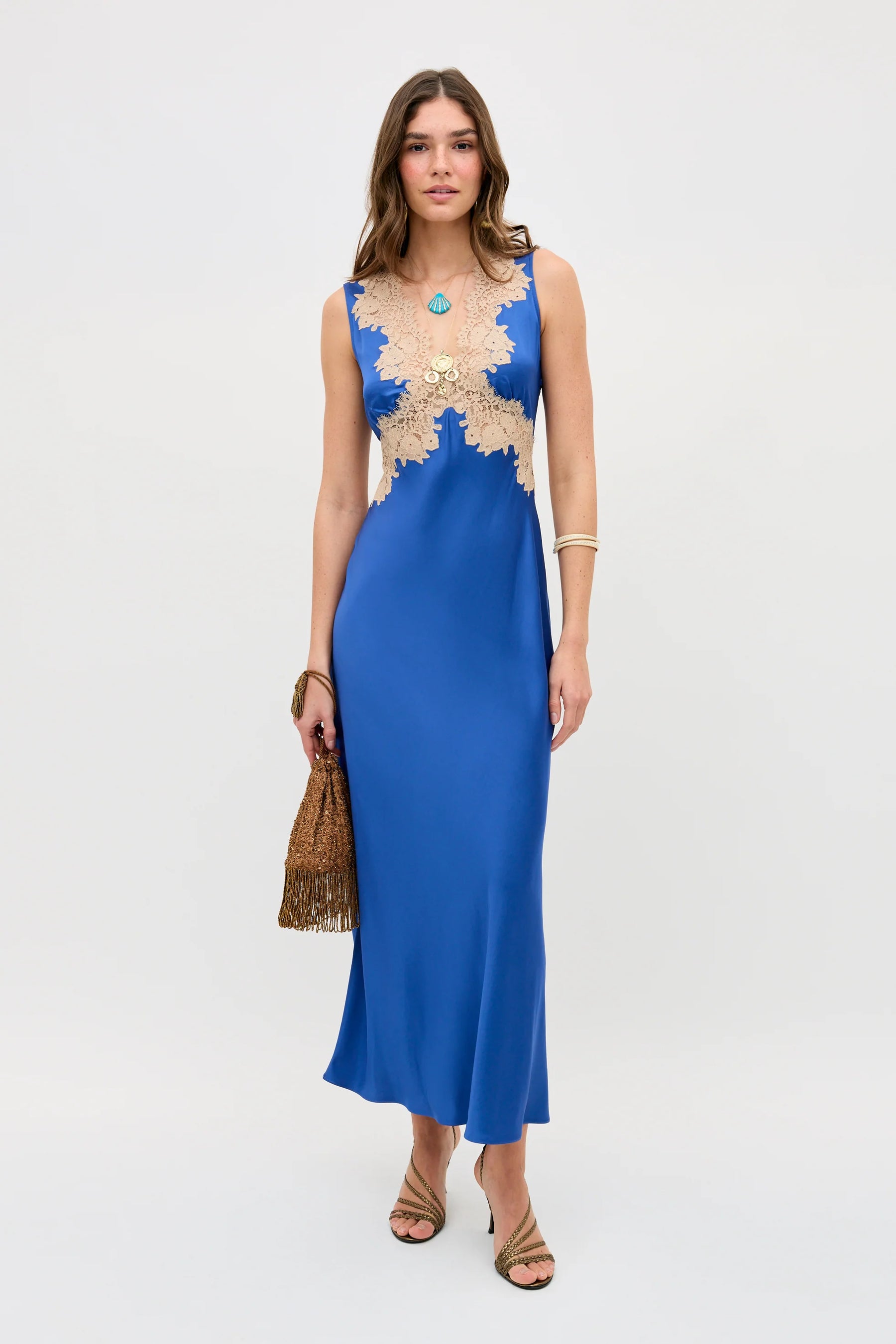 RIXO Lysandra Dress in Iris Blue
