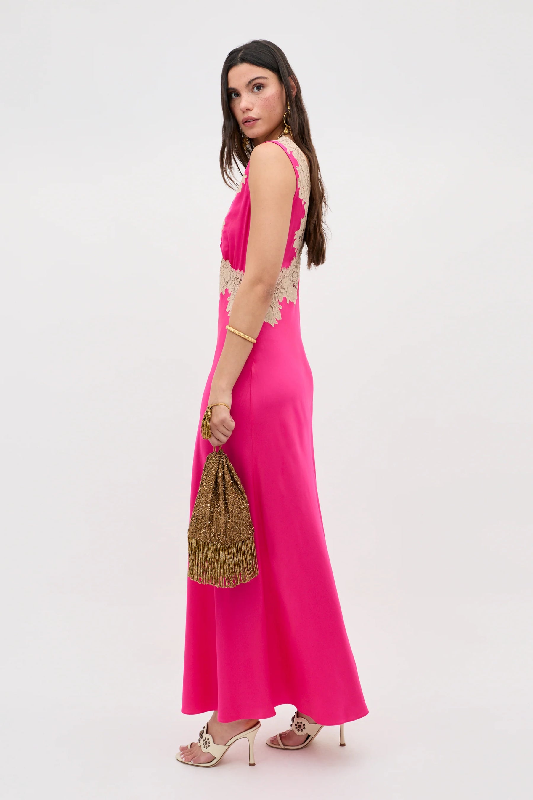 RIXO Lysandra Dress in Cerise