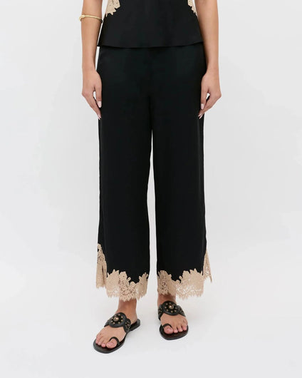 RIXO Marcela Trouser - Black