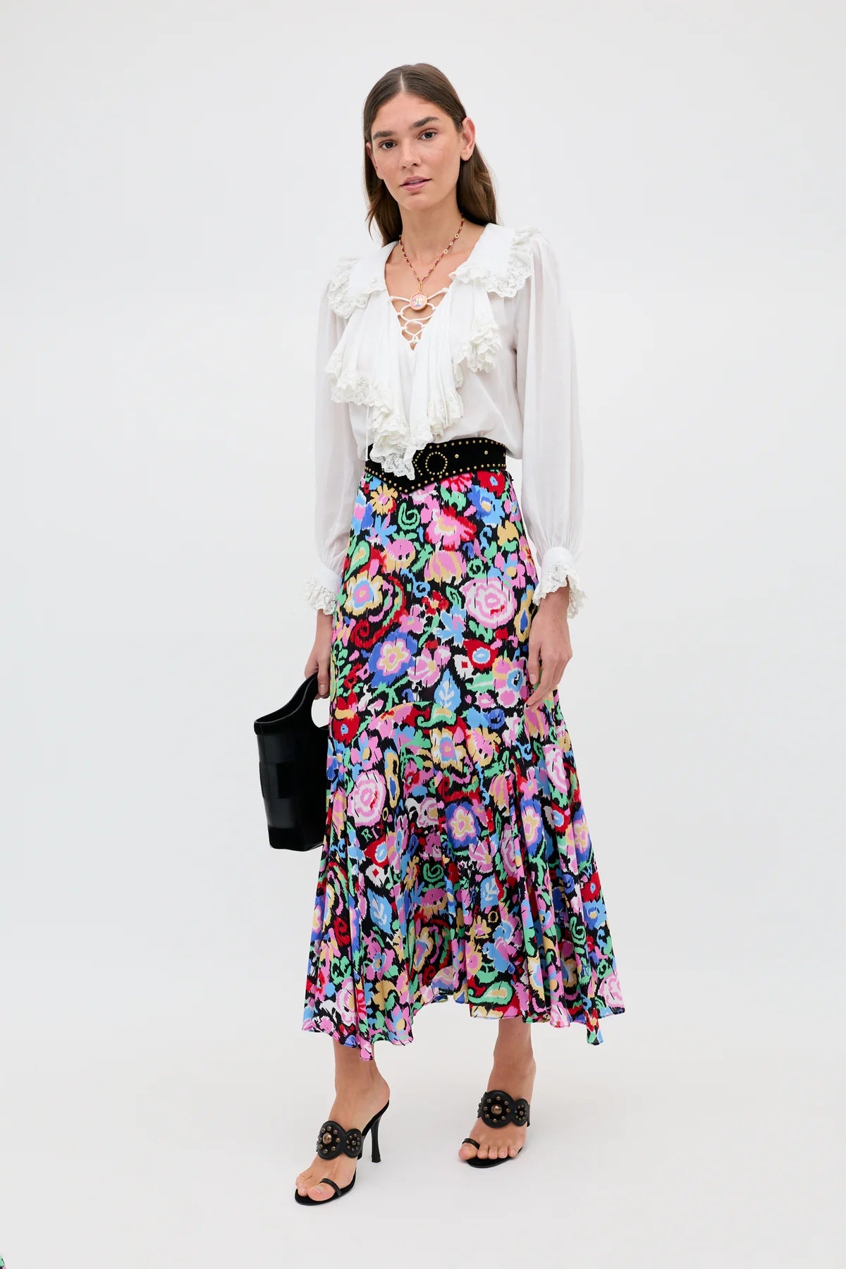 RIXO Milia Top in White