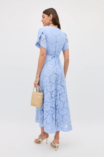 RIXO Novaro Dress in Vintage Blue