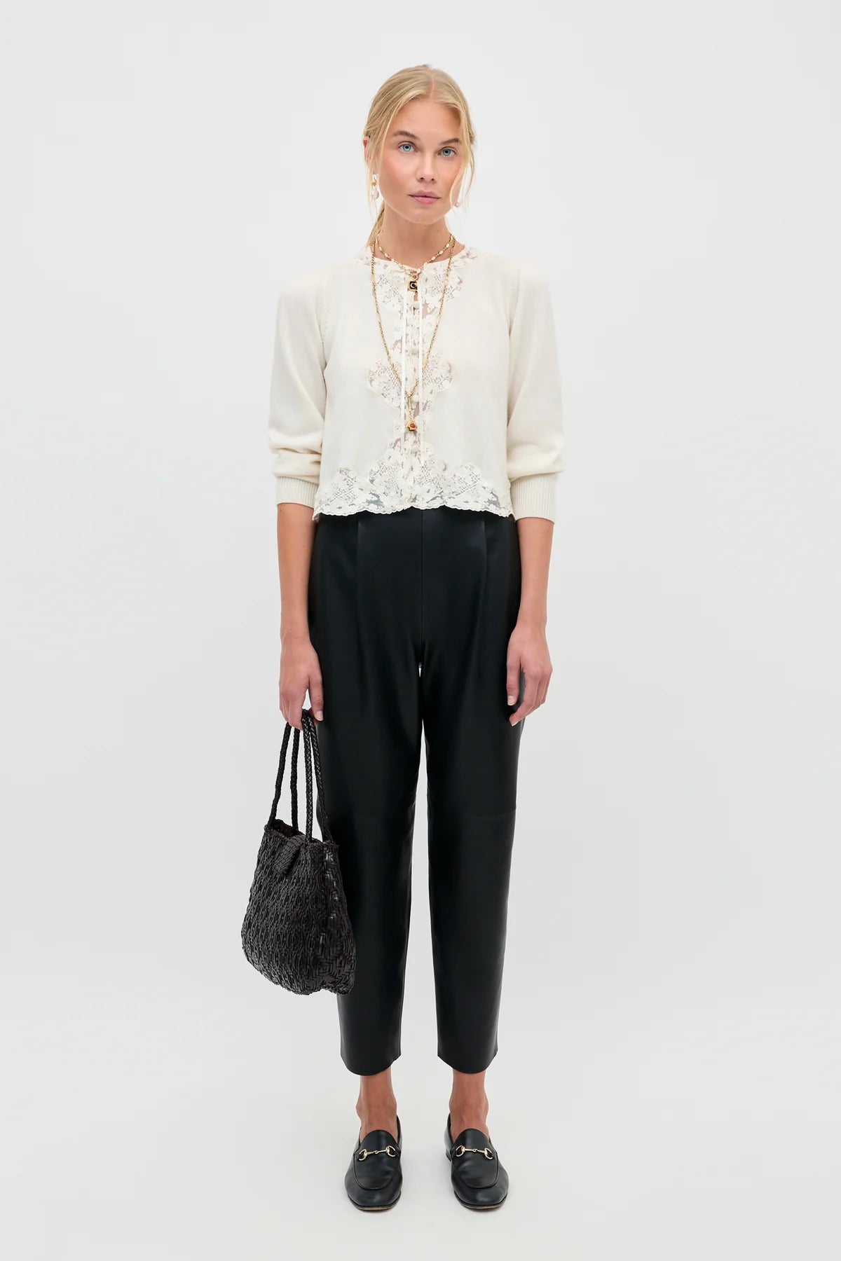 RIXO Tassia Cardigan - Ivory