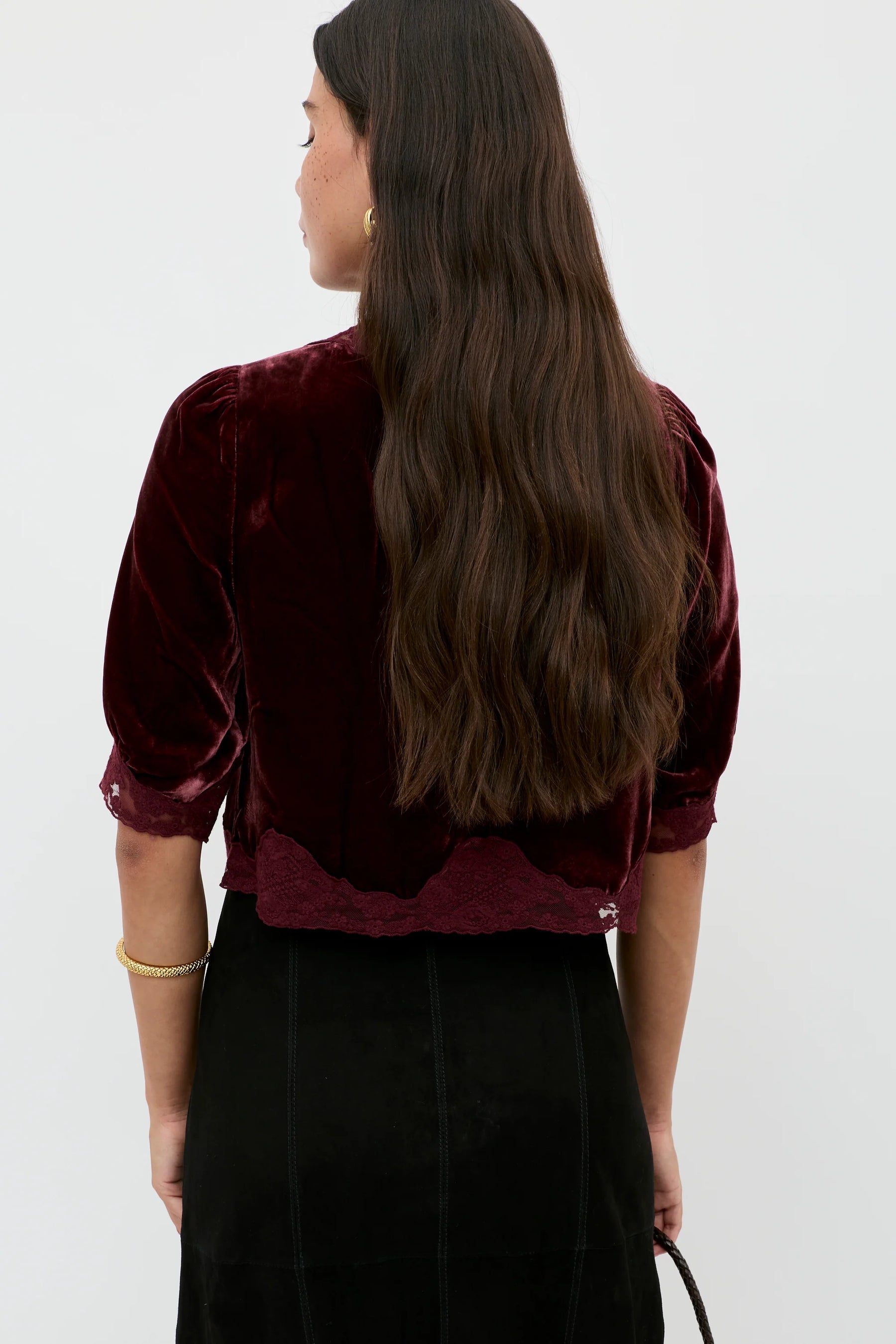 RIXO Ursula Top - Bordeaux