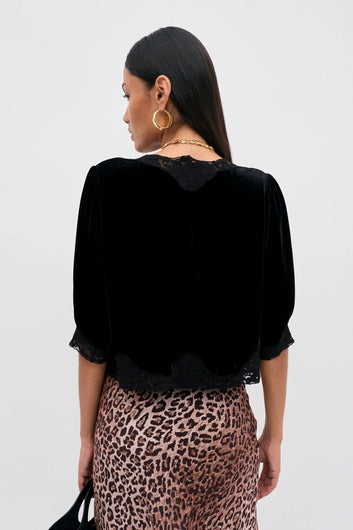 RIXO Ursula Top in Black