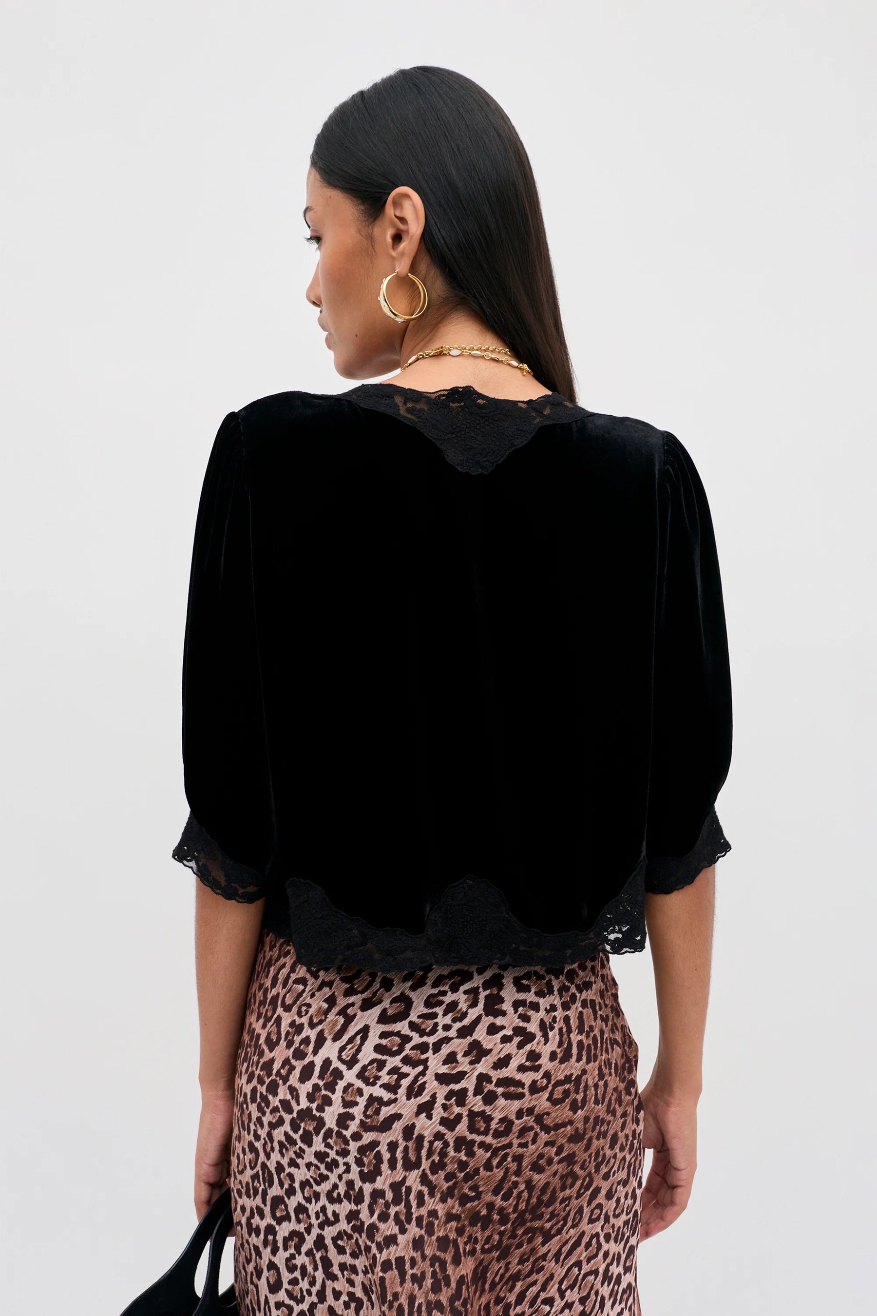RIXO Ursula Top in Black