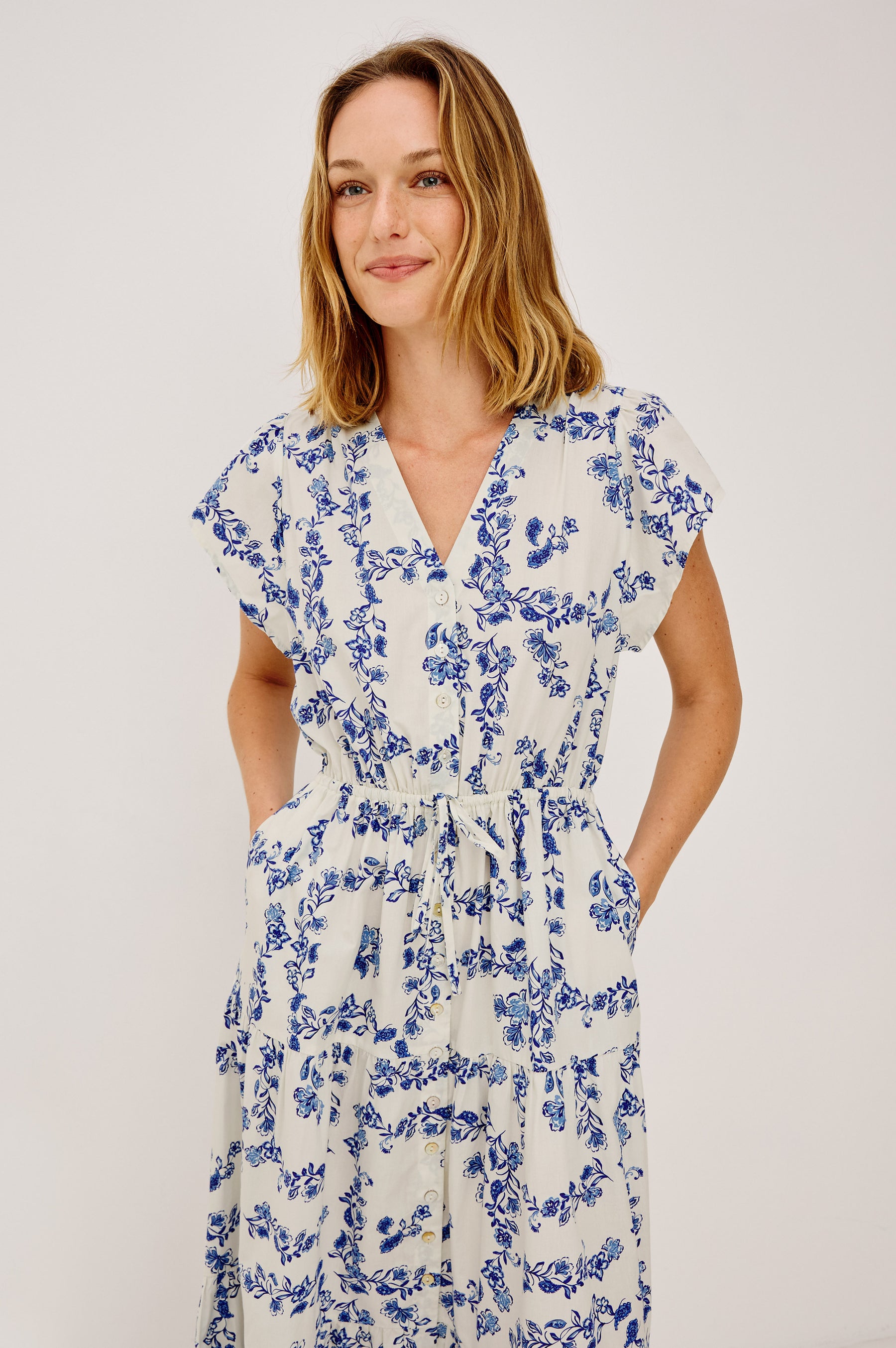 Rails Roza Dress - Ceramic Floral Blue