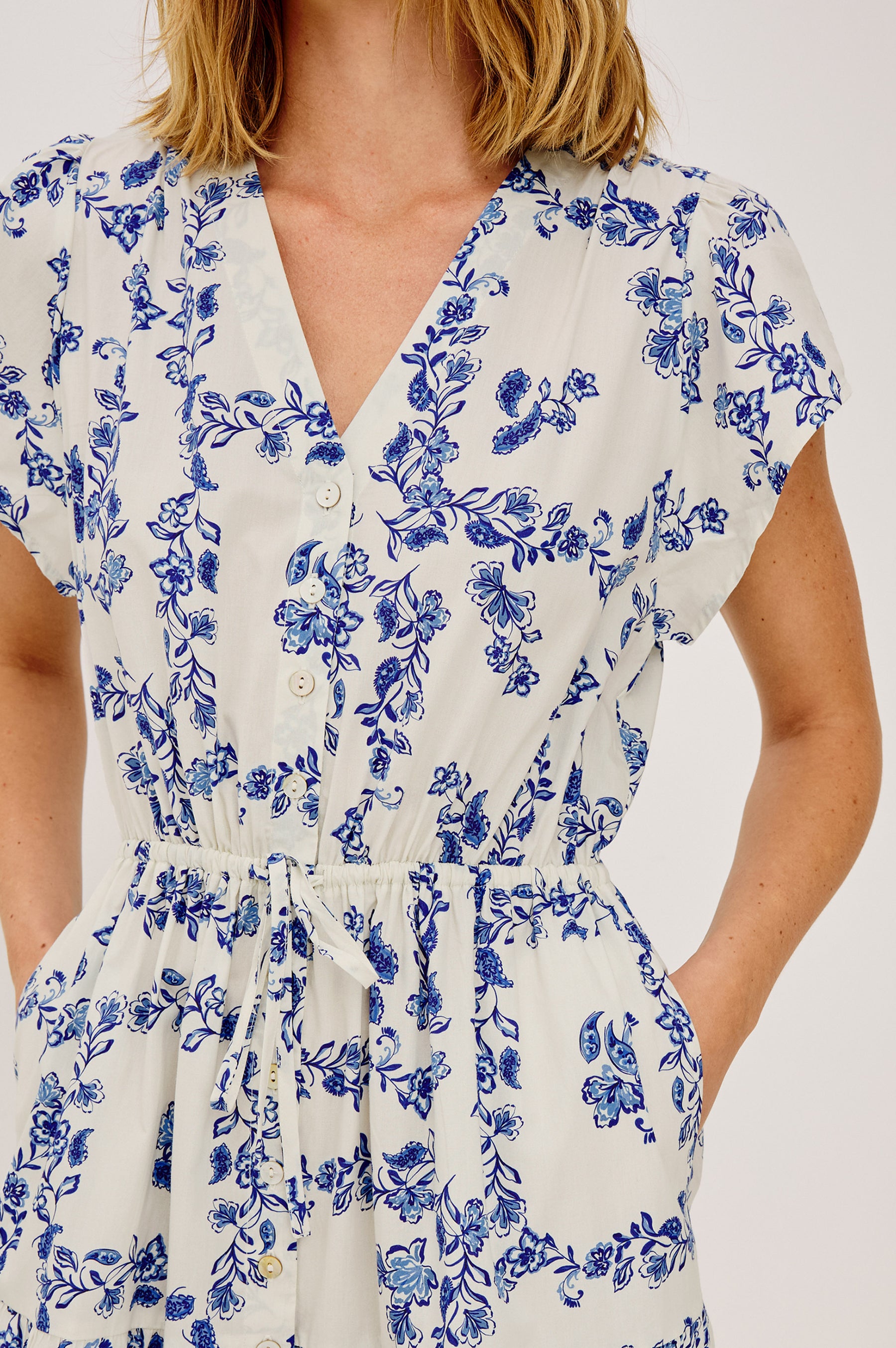 Rails Roza Dress - Ceramic Floral Blue