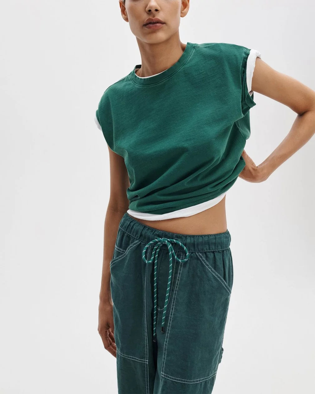 Rag & Bone Atlas Linen Pant - Forest
