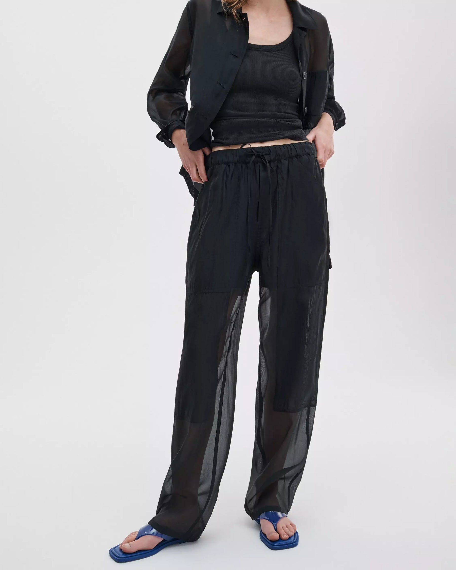 Rag & Bone Atlas Organza Pant - Black