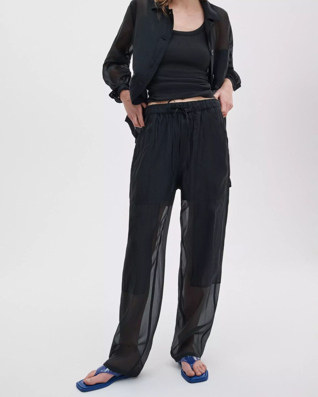 Rag & Bone Atlas Organza Pant in Black
