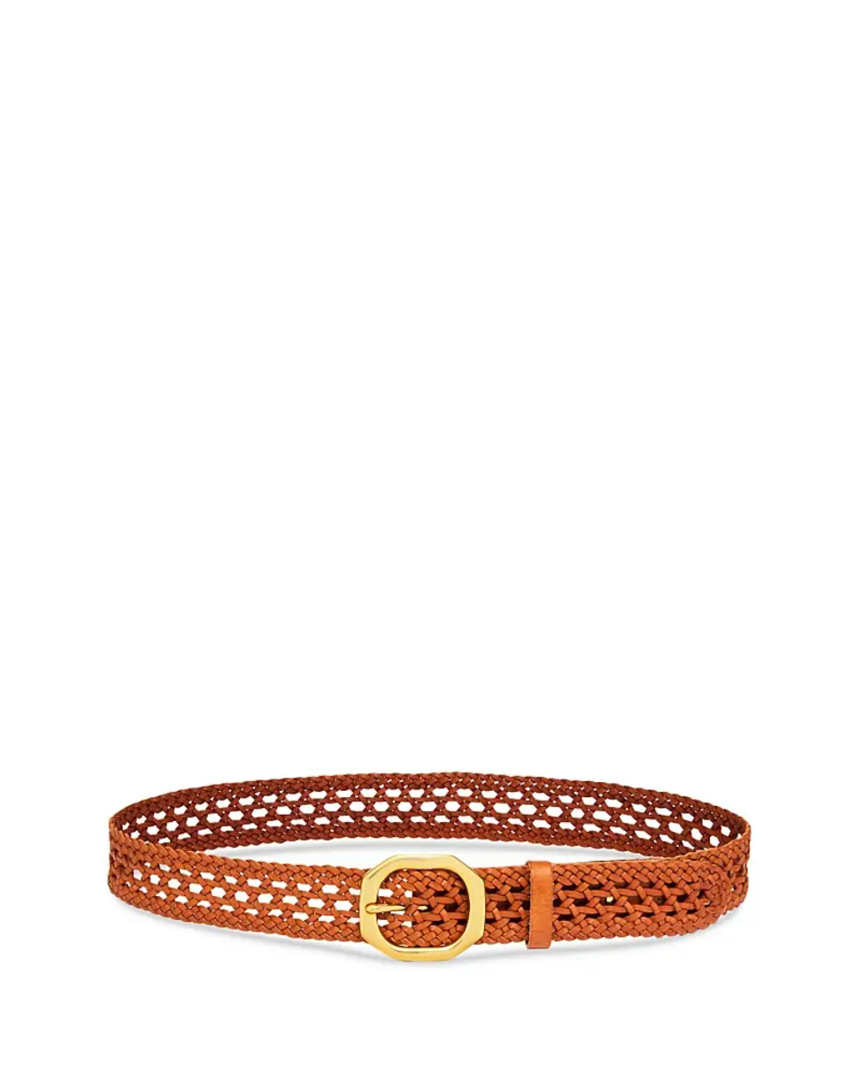 Rag & Bone Audrey Woven Belt - Oakbrown