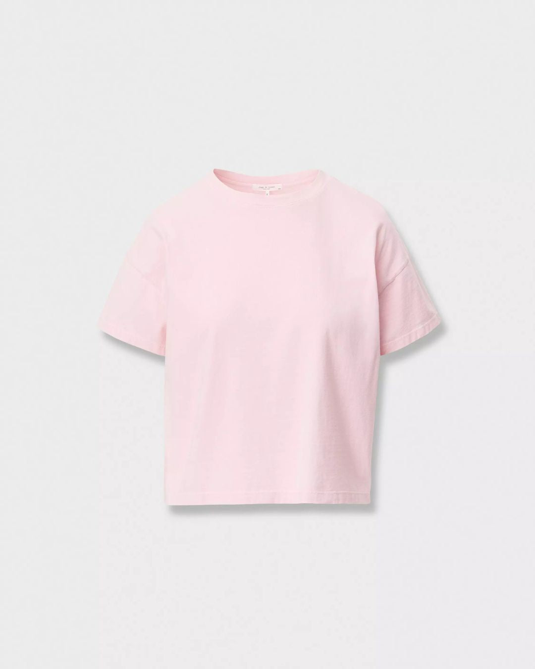 Rag & Bone Distressed Washed Kelly Boxy Tee in Peony