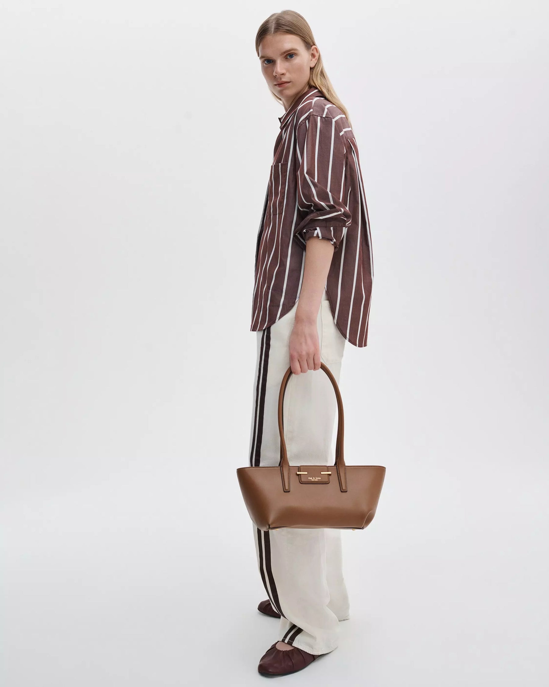 Rag & Bone Featherweight Logan Track Pant in Ecru