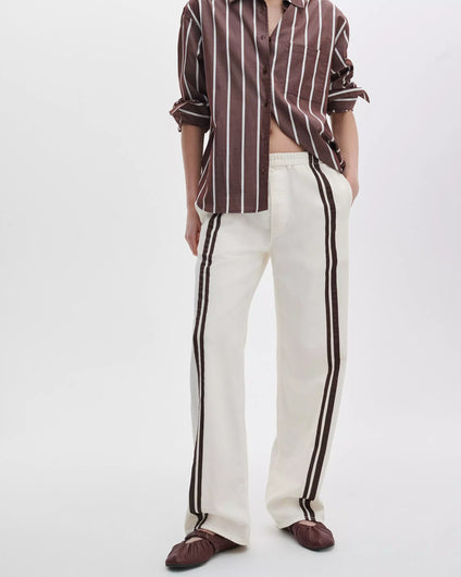 Rag & Bone Featherweight Logan Track Pant in Ecru