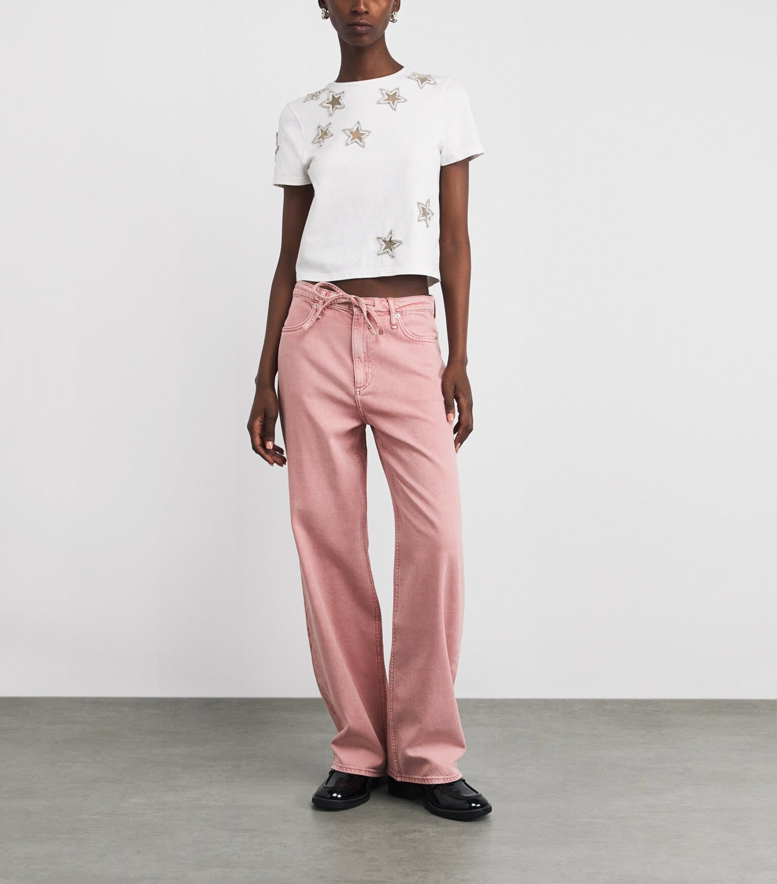 Rag & Bone Featherweight Phoebe Drawstring Wide in Raspberry