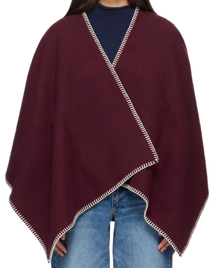 Rag & Bone Ingrid Poncho - Burgundy