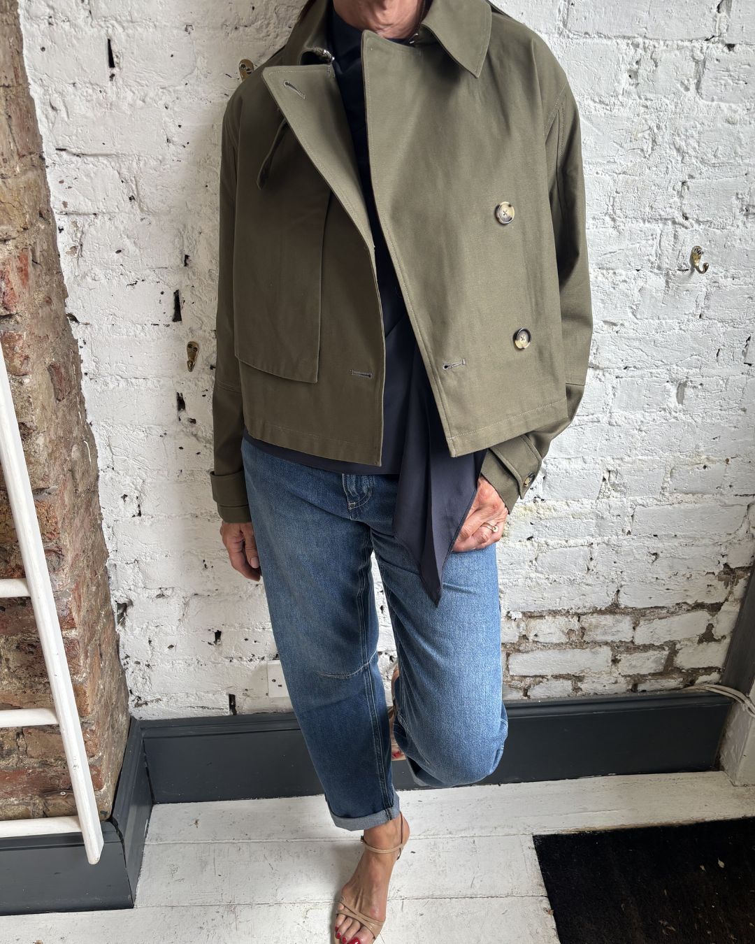 Rag & Bone Jamie Cropped Trench - Argrn