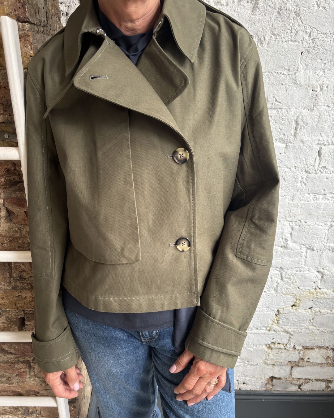 Rag & Bone Jamie Cropped Trench - Argrn