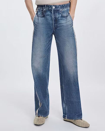 Rag & Bone Miramar Terry Wide-Leg Track Trousers - Sutton