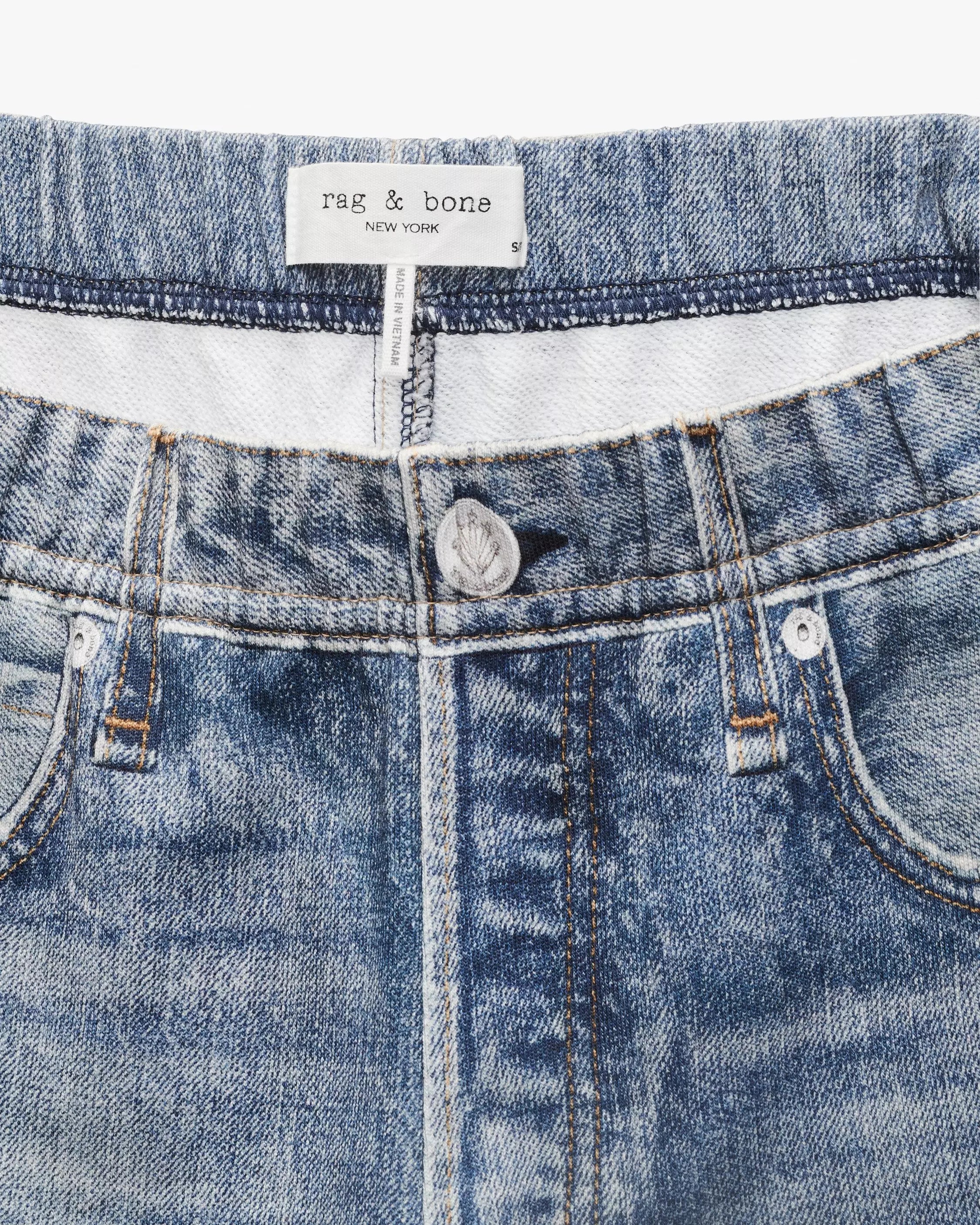 Rag & Bone Miramar Terry Wide Leg in Scarlet