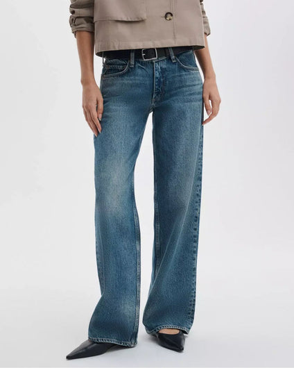 Rag & Bone Saige Low Rise Straight in Echo