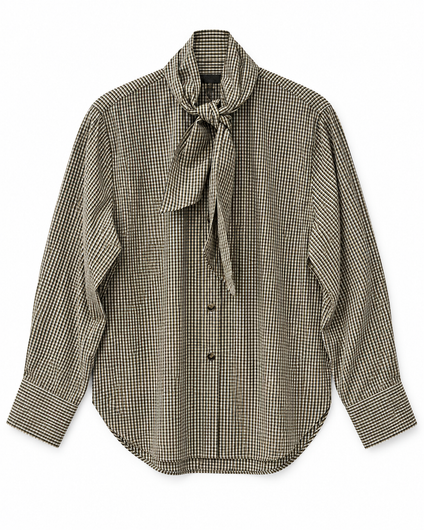 Rag & Bone Alice Tie Plaid Poplin Shirt - Green Plaid