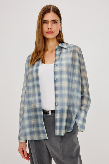Rails Bishop Check Shirt - Sky Shadow