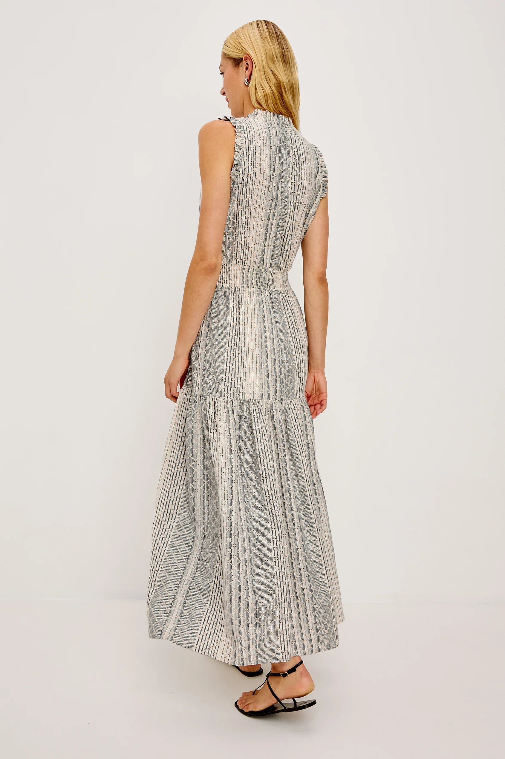 Rails Alessi Striped Eyelet Dress back image