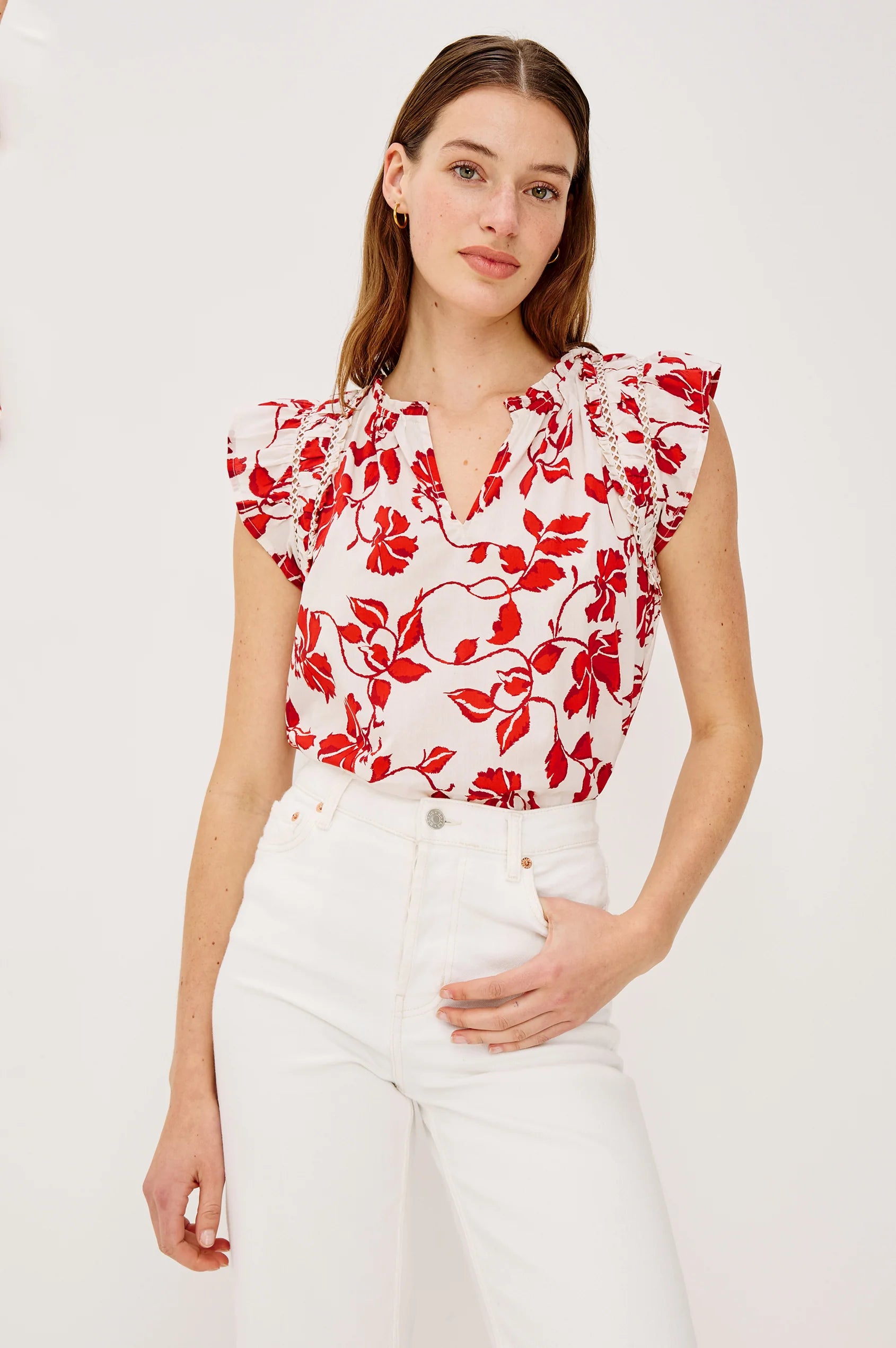 Rails Allea Top in Red Jasmine