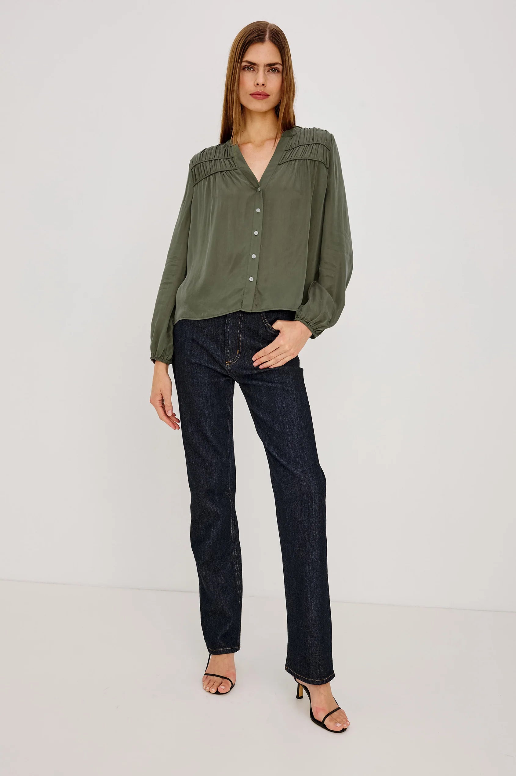 Rails Cadence blouse - Washed Olive