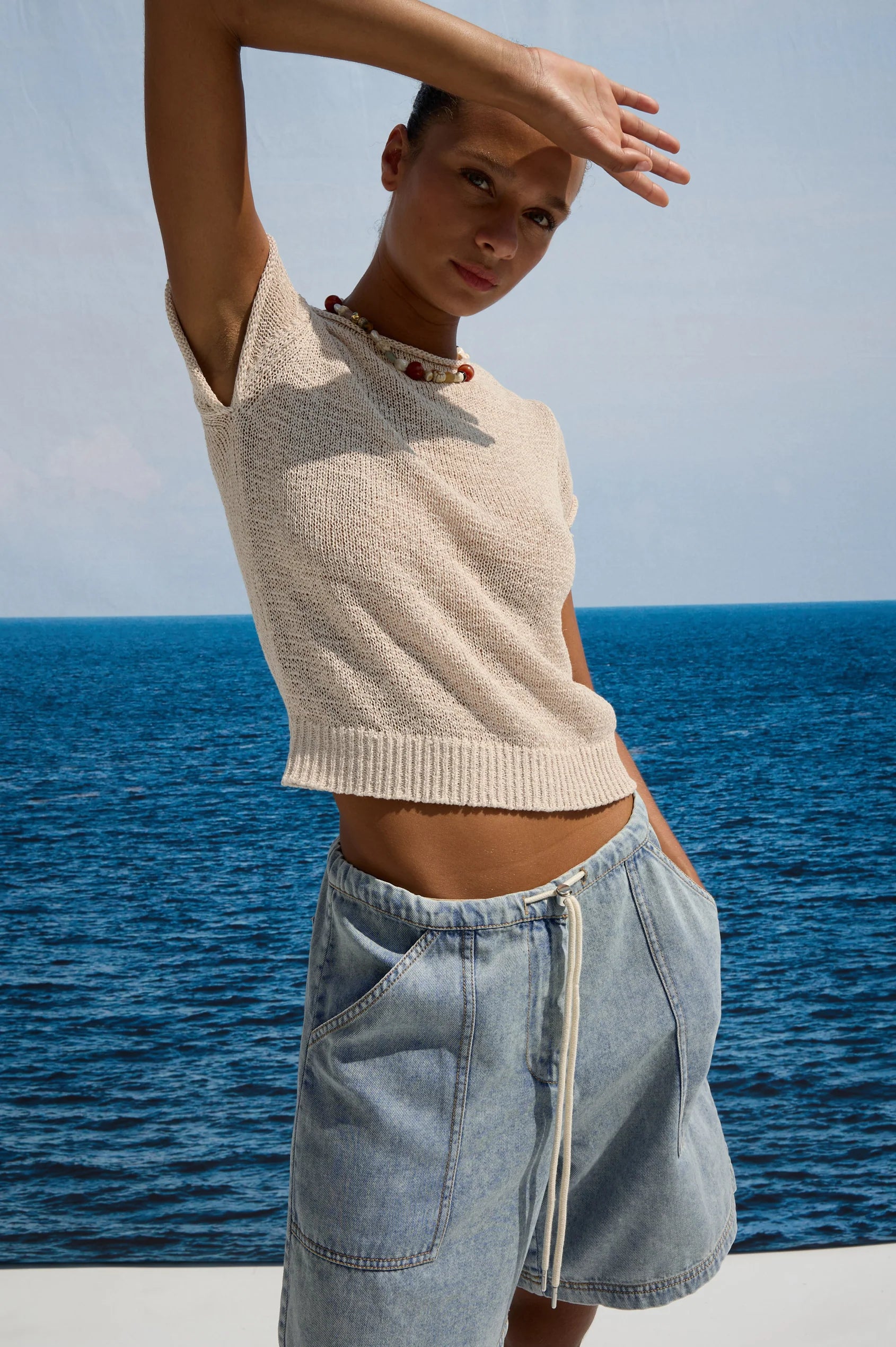 Rails Cady Knit Tee - Stone