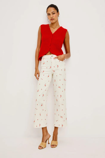Rails Calypso Cotton Knit Vest - Scarlet