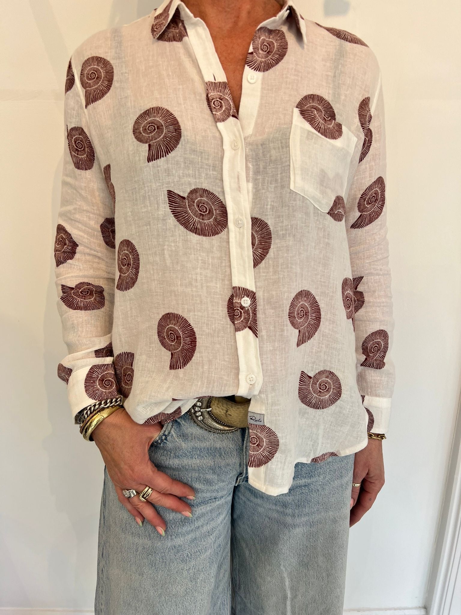 Rails Charli Shirt - Spiral Shells