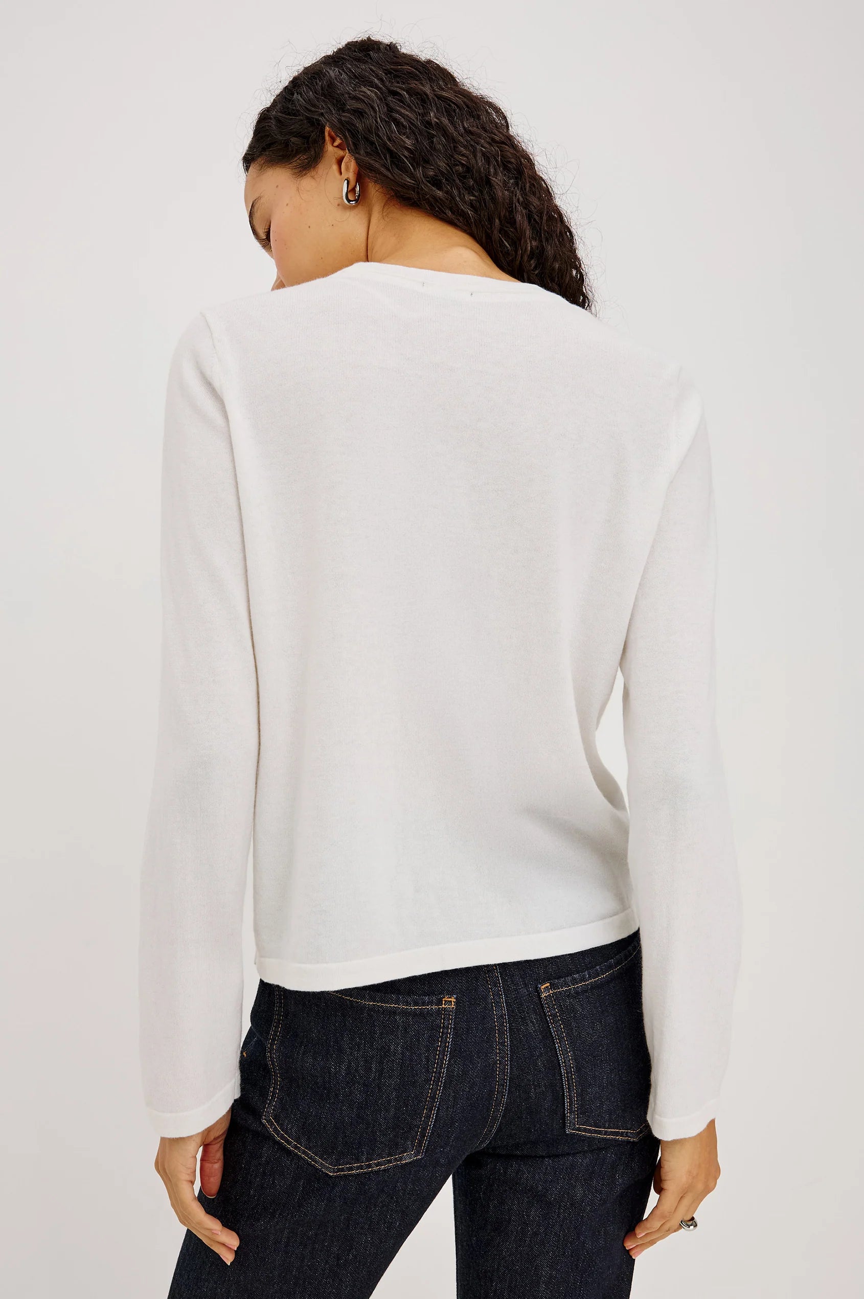 Rails Cotton Cashmere Long Sleeve - White