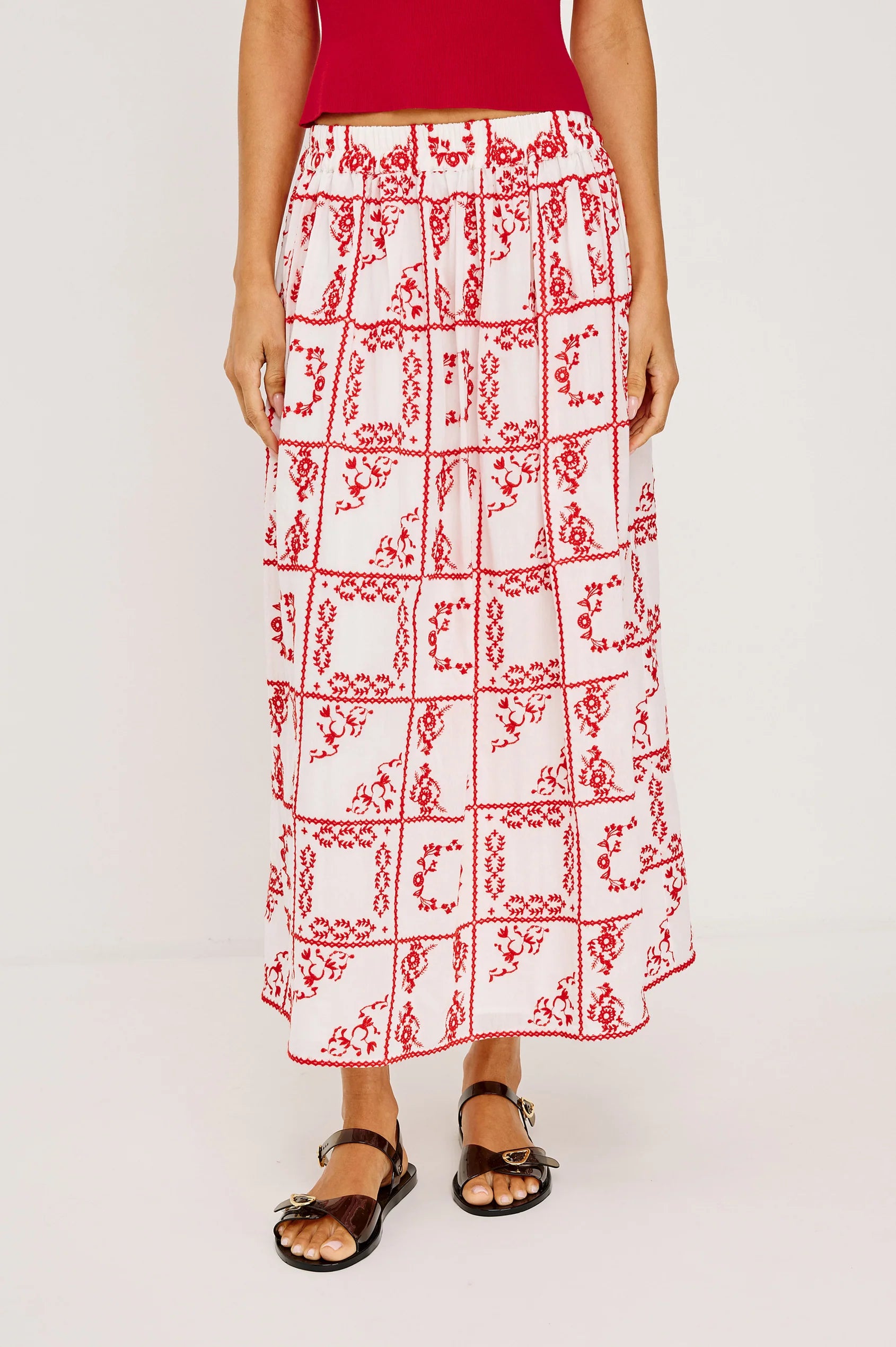 Rails Dax Skirt - Ivory Red Handkerchief