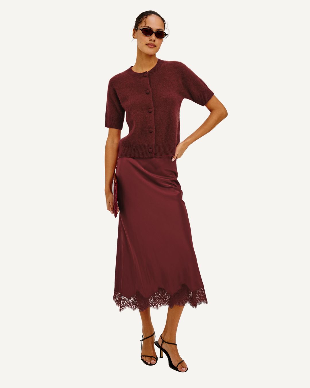 Rails Ebony Skirt - Crimson