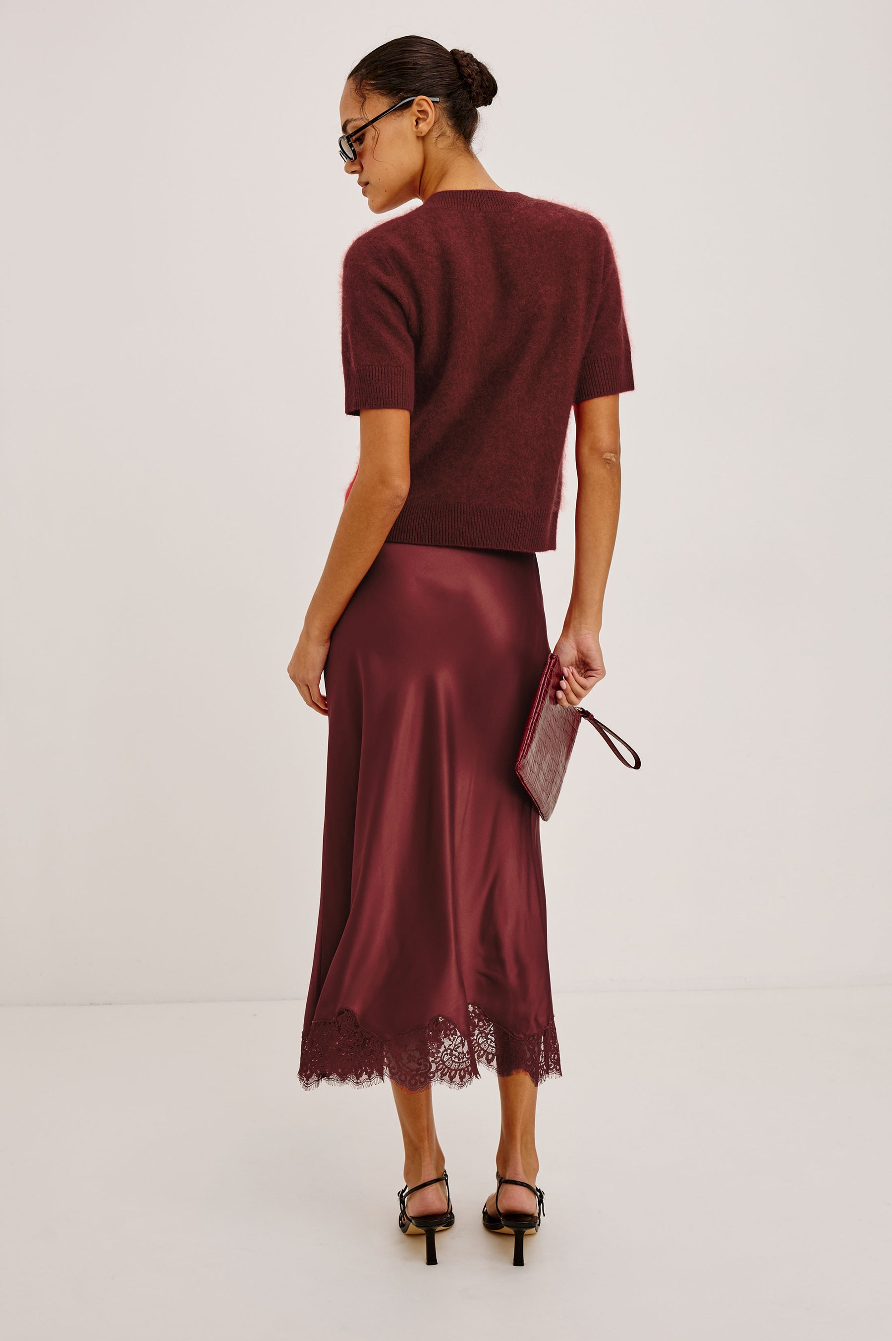 Rails Ebony Skirt - Crimson