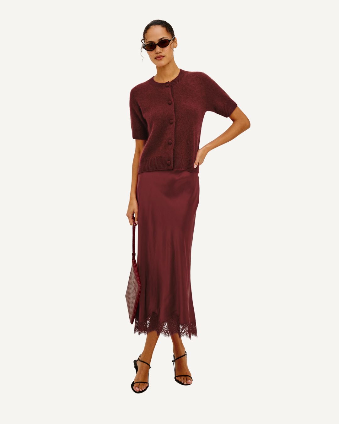 Rails Ebony Skirt - Crimson