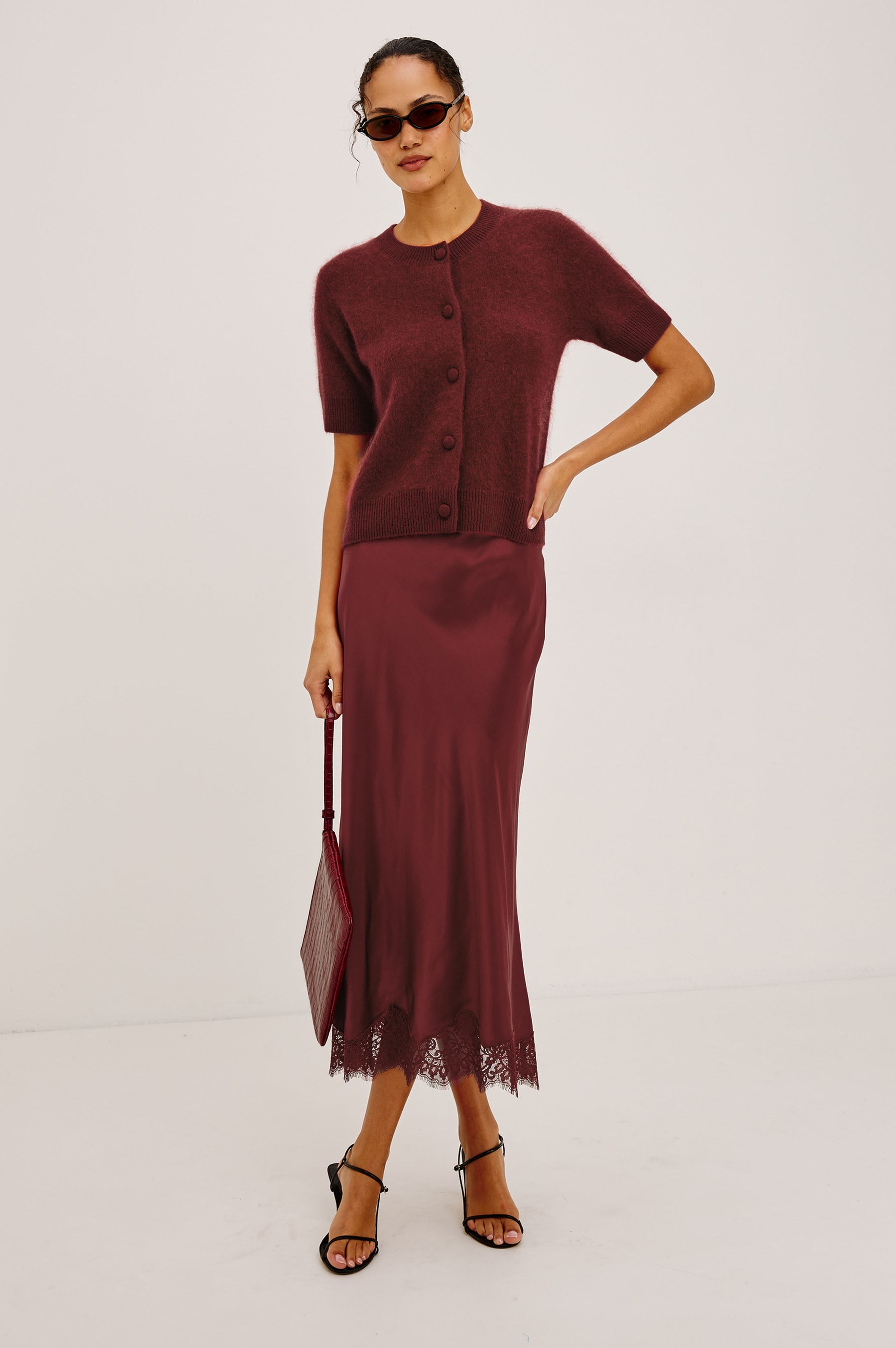 Rails Ebony Skirt - Crimson